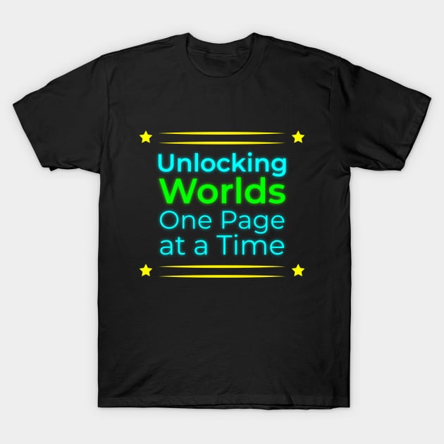 Exploring New Realms, One Page at a Time T-Shirt by EKSU17